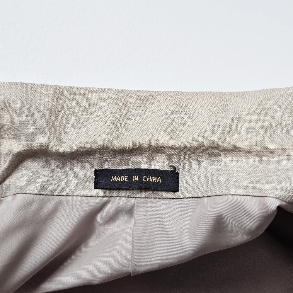 Vintage Members Only Sand Beige 55% Linen 45% Cotton Blazer Sport Coat 44R
